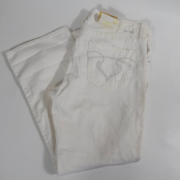 NWT Big Star Rikki Low Rise White Bootcut Ankle Denim Jeans Size 32 Casual Wear - Picture 8 of 10
